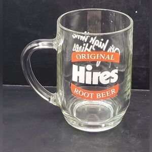 Vintage Hires Root Beer Glass Mug Made in France "High Time For Hires" 5.25”